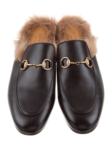 gucci fur princetown slippers replicas|gucci princetown leather slippers women.